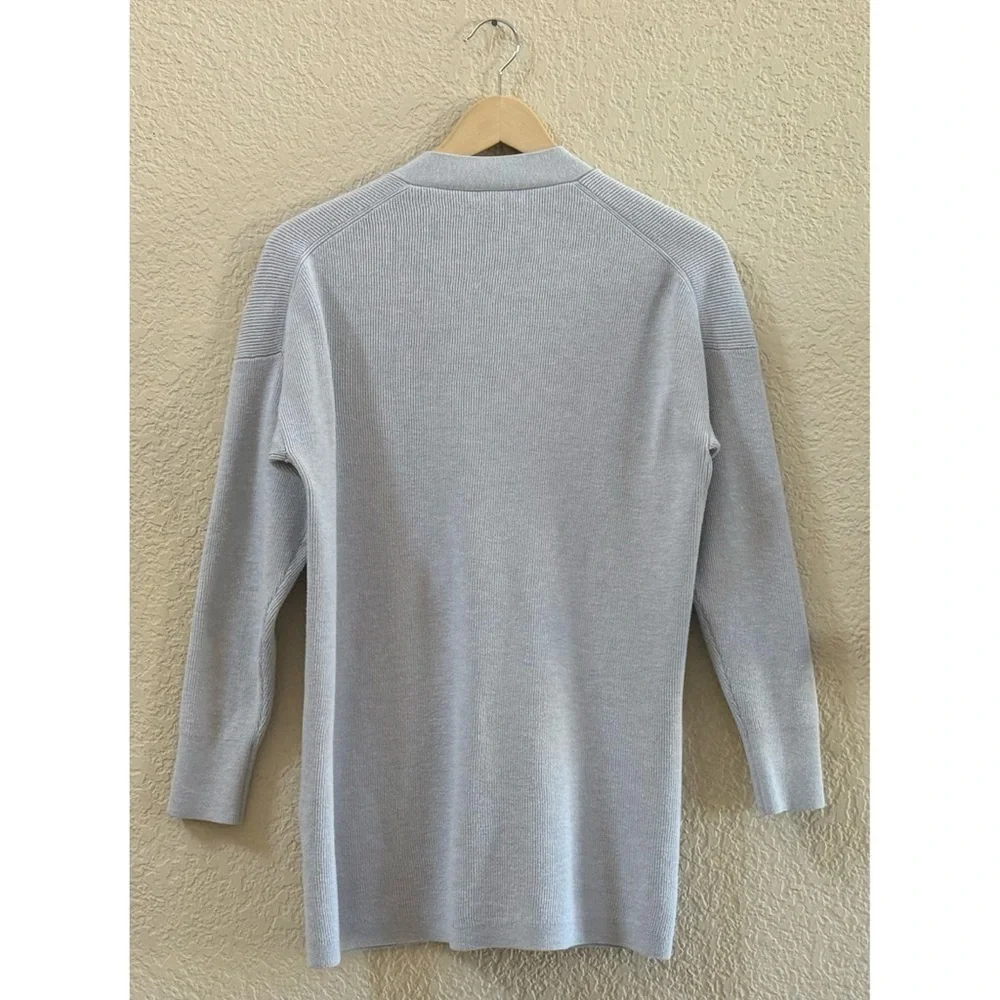 J. Crew Cardigan Ribbed Long Button Long Sleeves Casual Classic Preppy Gray Med